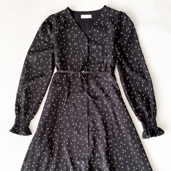 OAK + Fort Ditsy Floral Midi Dress - Picture 5 of 11